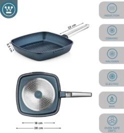 Westinghouse Pannenset Performance (Wokpan + Grillpan) ø 28 Cm - Blauw - Inductie En Alle Andere Warmtebronnen 20 Westinghouse Pannenset Performance (Wokpan + Grillpan) ø 28 Cm - Blauw - Inductie En Alle Andere Warmtebronnen -Keukenwinkel 1120x1200 1