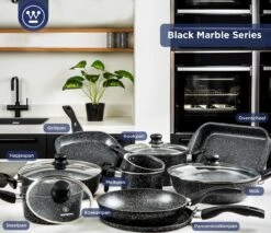 Westinghouse Pannenset Black Marble (Grillpan 28 Cm + Wokpan ø 30 Cm) - Inductie En Alle Andere Warmtebronnen -Keukenwinkel 1200x1036 1