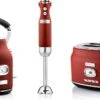 Westinghouse Retro Waterkoker + Broodrooster 2 Sleuven + Staafmixer - Rood 1 Westinghouse Retro Waterkoker + Broodrooster 2 Sleuven + Staafmixer - Rood -Keukenwinkel 1200x698