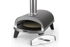 ZiiPa Pizza Oven Piana - Houtgestookt - Met Thermometer - Leisteen - Voor ø 30 Cm Pizza's - Roterende Pizzasteen -Keukenwinkel 159548