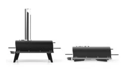 ZiiPa Pizza Oven Piana - Houtgestookt - Met Thermometer - Leisteen - Voor ø 30 Cm Pizza's - Roterende Pizzasteen -Keukenwinkel 159553