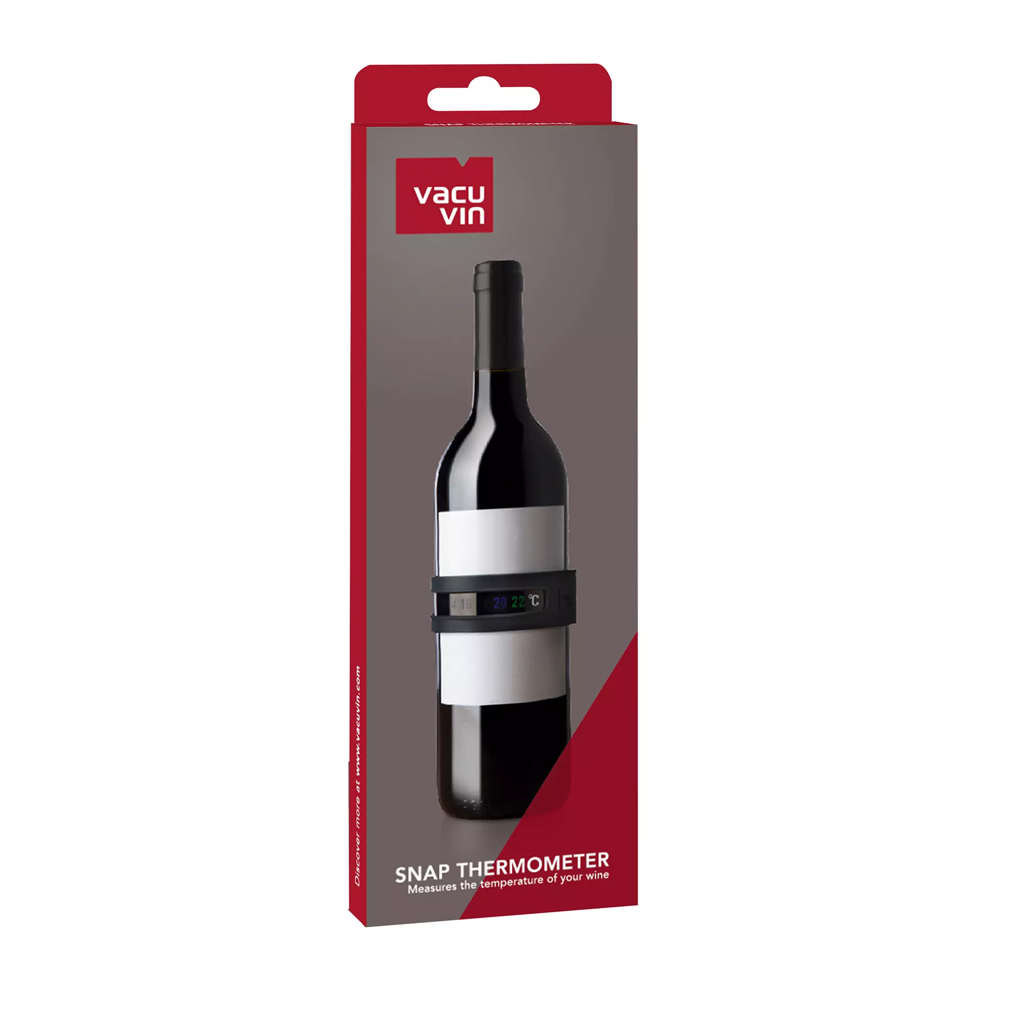 Vacu Vin Wijnthermometer - Snap - Grijs 6 Vacu Vin Wijnthermometer - Snap - Grijs - Afbeelding 4