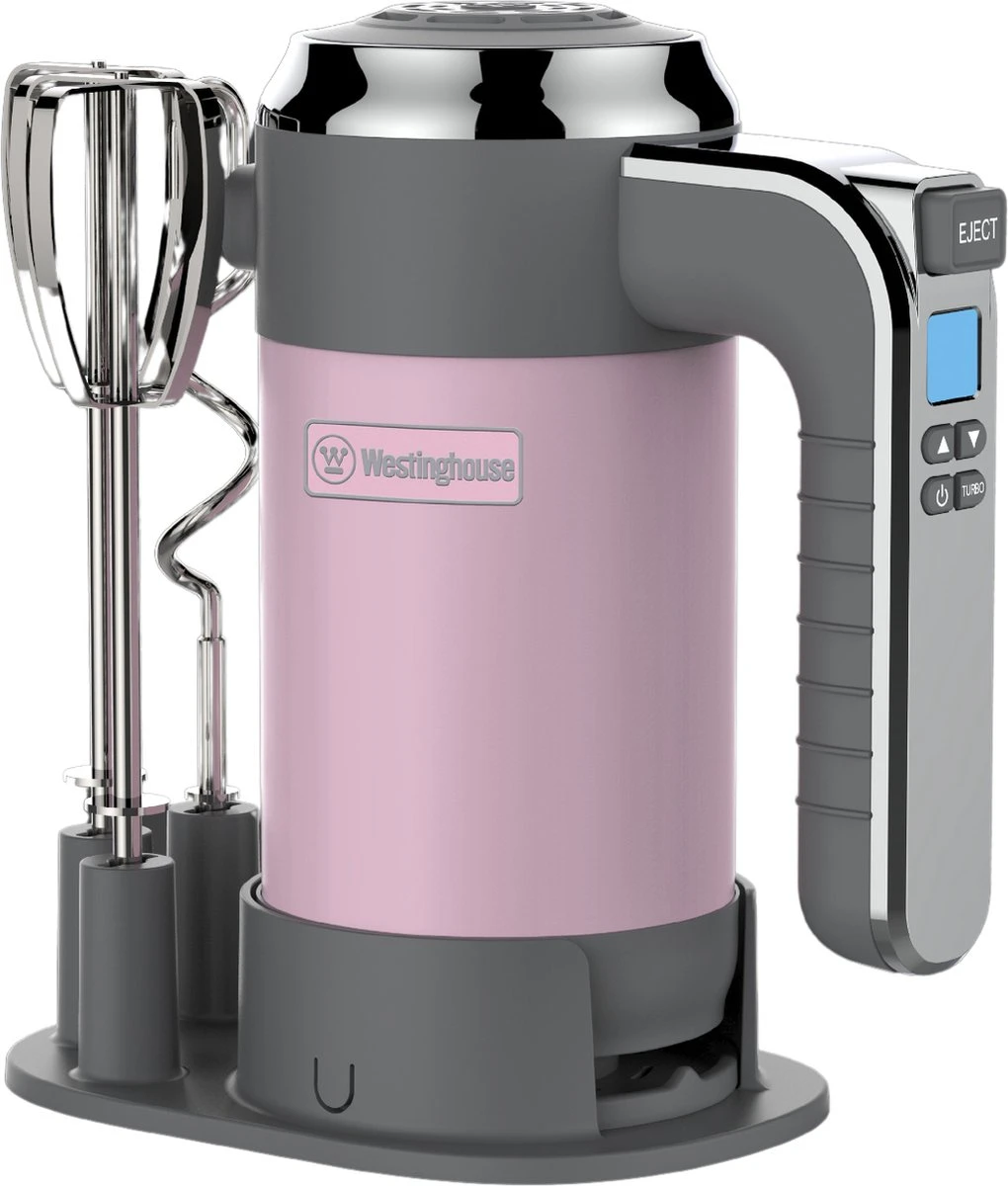 Westinghouse Handmixer Retro Collections - 6 Standen - Roze - WKHM250PK 3 Westinghouse Handmixer Retro Collections - 6 Standen - Roze - WKHM250PK