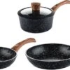 Westinghouse Pannenset Marble Wood (Koekenpan ø 28 En 30 Cm + Steelpan ø 18 Cm) - Inductie En Alle Andere Warmtebronnen -Keukenwinkel 550x296
