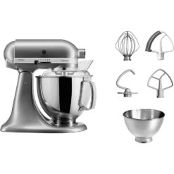 KitchenAid Keukenmachine Artisan - Kantelbare Kop - Contour Zilver - 4.8 Liter - 5KSM175PSECU 6 KitchenAid Keukenmachine Artisan - Kantelbare Kop - Contour Zilver - 4.8 Liter - 5KSM175PSECU -Keukenwinkel 8597015011105B15D