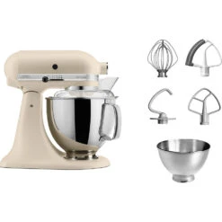 KitchenAid Keukenmachine Artisan - Kantelbare Kop - Fresh Linen - 4.8 Liter - 5KSM175PSEFL -Keukenwinkel 8597015017005B15D