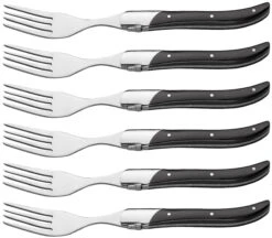 Jay Hill Steakvorken Laguiole - Zwart - 6 Stuks -Keukenwinkel 8720364450885 1