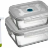 Sareva Vacuum Ovenschalen / Vershoudbakjes - Hittebestendig Glas - 3 Delige Set / 970 Ml + 1.7 Ltr 1 Sareva Vacuum Ovenschalen / Vershoudbakjes - Hittebestendig Glas - 3 Delige Set / 970 Ml + 1.7 Ltr -Keukenwinkel 8720364455873 1