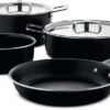 Alessi Pannenset Pots&Pans - AJM100S6 A - Zwart - 4 Delige Set - Door Jasper Morrison 2 Alessi Pannenset Pots&Pans - AJM100S6 A - Zwart - 4 Delige Set - Door Jasper Morrison -Keukenwinkel AJM100S6 A 01