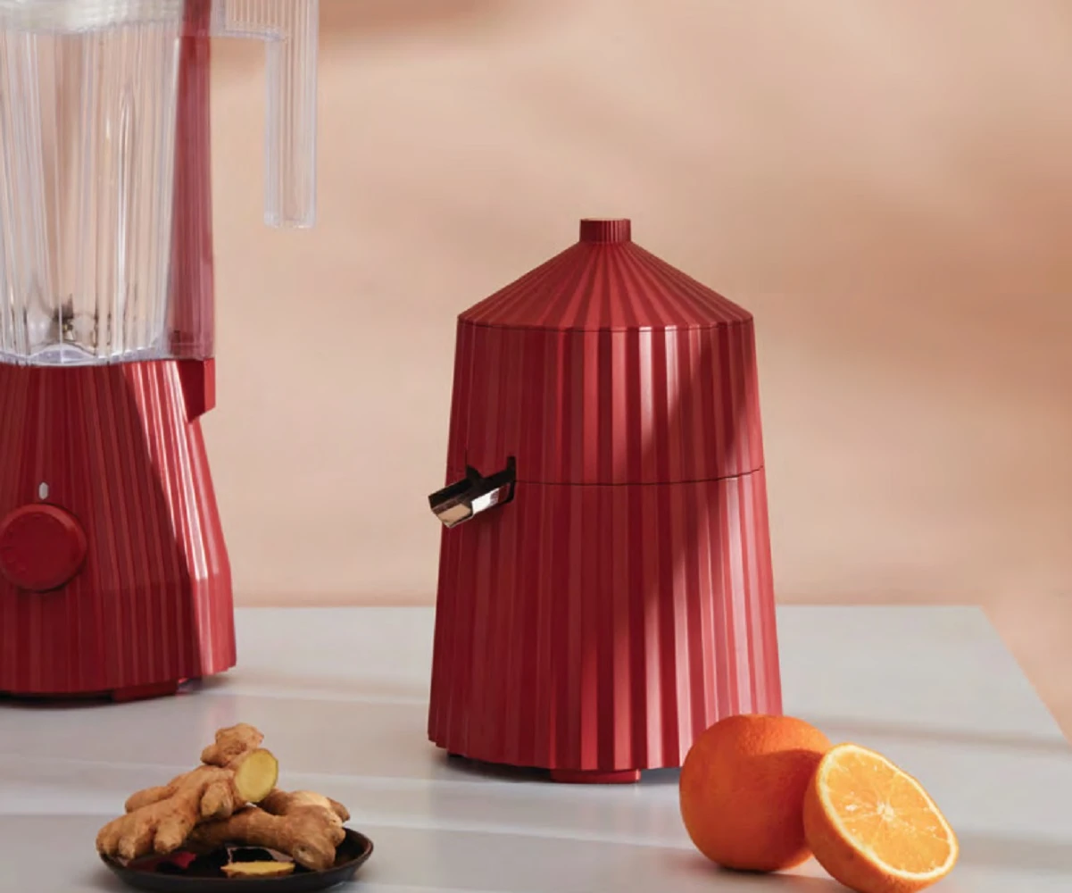 Alessi Citruspers Plissé - Elektrisch - Rood - Michele De Lucchi - MDL07 R 5 Alessi Citruspers Plissé - Elektrisch - Rood - Michele De Lucchi - MDL07 R - Afbeelding 3