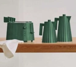 Alessi Smoothie Blender Plisse - Groen - 380 W - Door Michele De Lucchi - MDL17 GR -Keukenwinkel Alessi Plisse Groen