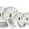 Studio Tavola Kerstservies - Porselein - Rood - 18-delig / 6 Personen -Keukenwinkel HIT Kerstservies Rood 01 1