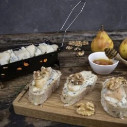 Boska Raclette ToGo Milano -Keukenwinkel Recept partyclette blauwe kaas peer walnoot 3