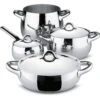 Alessi Pannenset Mami - SG100S7 - 4 Delige Set - Door Stefano Giovannoni -Keukenwinkel SG100S7 01 alessi mami aanbieding
