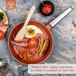 Westinghouse Koekenpan Performance - Rebel Red - ø 24 Cm - Standaard Anti-aanbaklaag -Keukenwinkel WCFP0095024OR 2