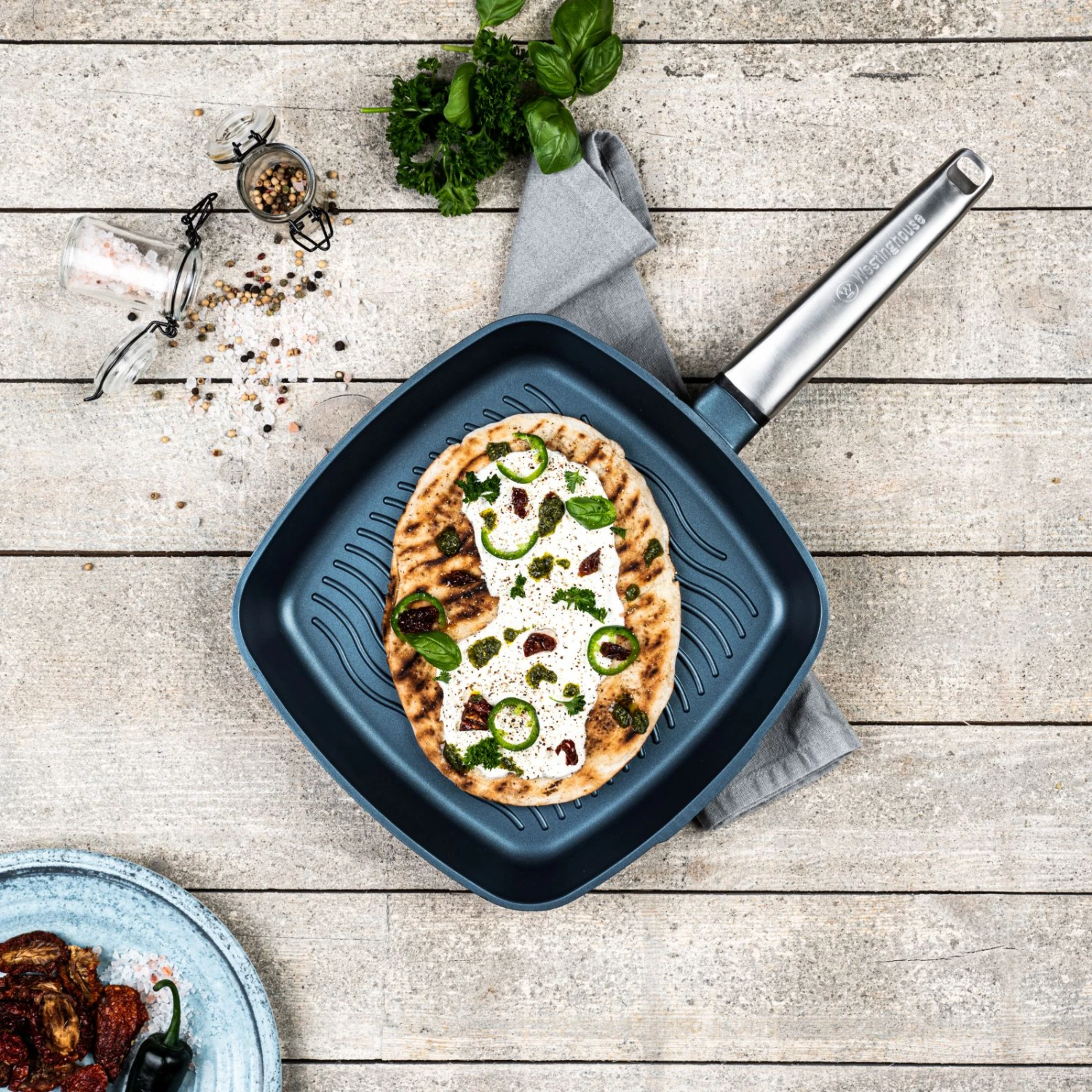 Westinghouse Grillpan Performance - Bravery Blue - 28 X 28 Cm - Standaard Anti-aanbaklaag 12 Westinghouse Grillpan Performance - Bravery Blue - 28 X 28 Cm - Standaard Anti-aanbaklaag - Afbeelding 10