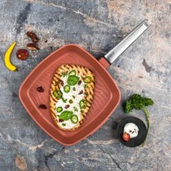 Westinghouse Grillpan Performance - Rebel Red - 28 X 28 Cm - Standaard Anti-aanbaklaag -Keukenwinkel WCFP0095G28OR 10