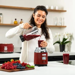 Westinghouse Blender Retro Collections - Cranberry Red - 1.5 Liter - WKBE221RD 17 Westinghouse Blender Retro Collections - Cranberry Red - 1.5 Liter - WKBE221RD -Keukenwinkel WKBE221RD Retro Table Blender 6