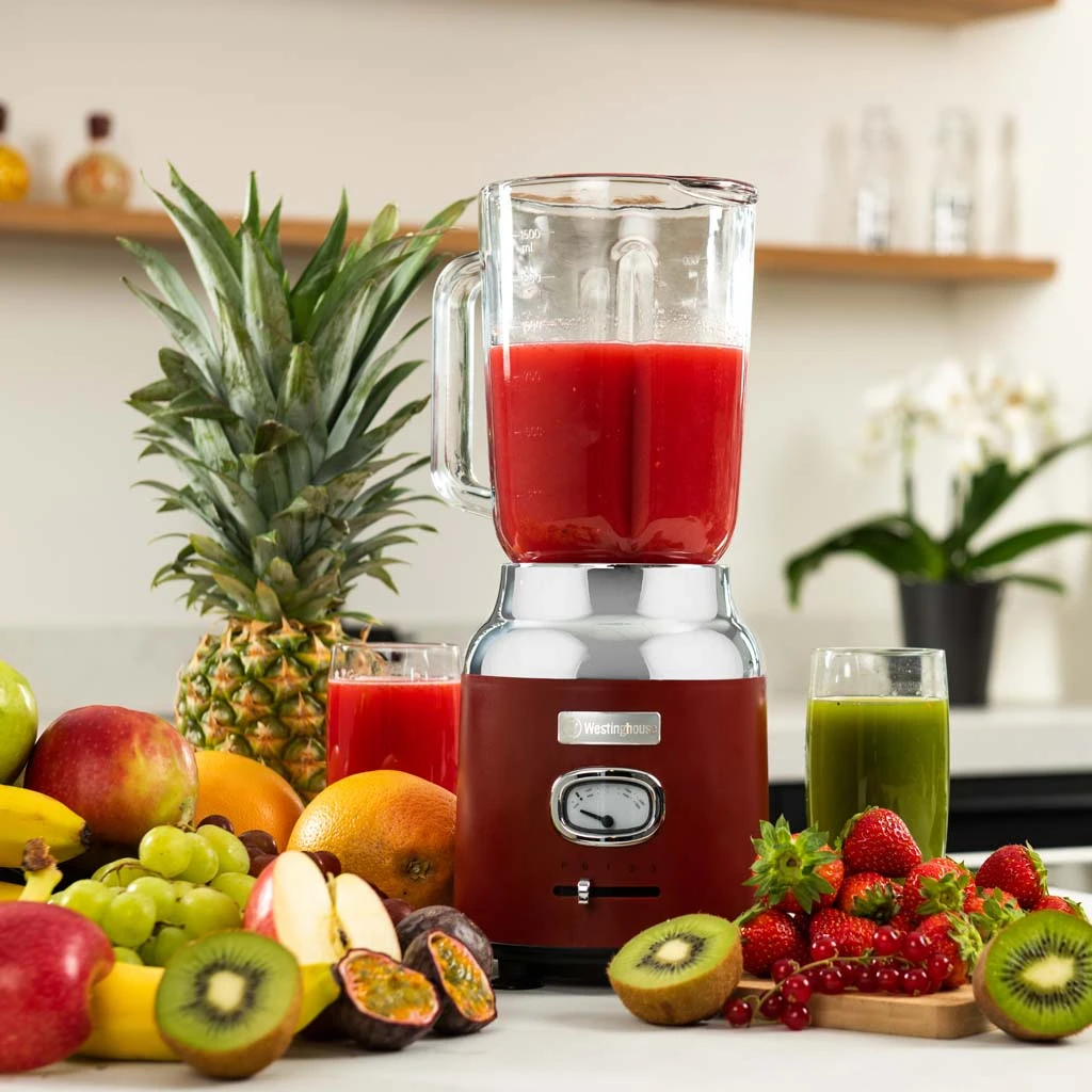Westinghouse Blender Retro Collections - Cranberry Red - 1.5 Liter - WKBE221RD 4 Westinghouse Blender Retro Collections - Cranberry Red - 1.5 Liter - WKBE221RD - Afbeelding 2