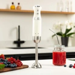 Westinghouse Staafmixer Retro Collections - 600 W - Vanilla White - WKHBS270WH -Keukenwinkel WKHBS270WH Retro Hand Blender 7 600x600 1