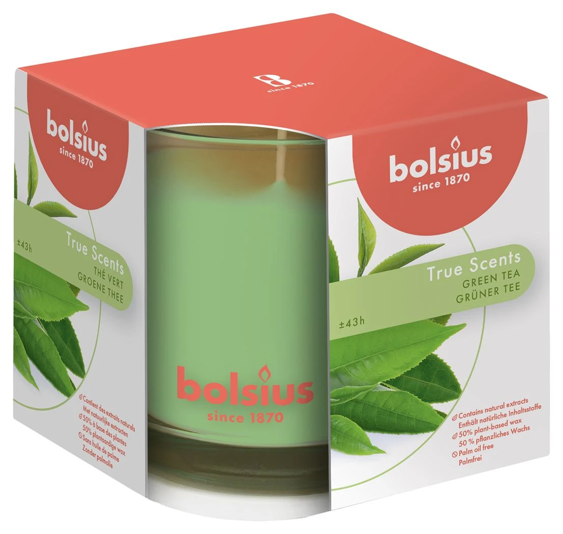 Bolsius Geurkaars True Scents Green Tea - 9.5 Cm / ø 9.5 Cm