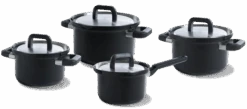 BK Pannenset Flow Cool - Zwart / RVS - 4 Delige Set