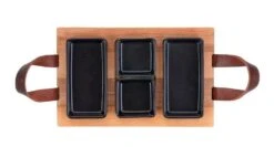 Bowls & Dishes Serveerplank / Tapasplank Streetfood 3-vaks Zwart - Medium -Keukenwinkel vbb1830.zw 1 1