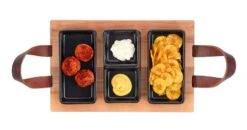 Bowls & Dishes Serveerplank / Tapasplank Streetfood 3-vaks Zwart - Medium -Keukenwinkel vbb1830.zw 2 1